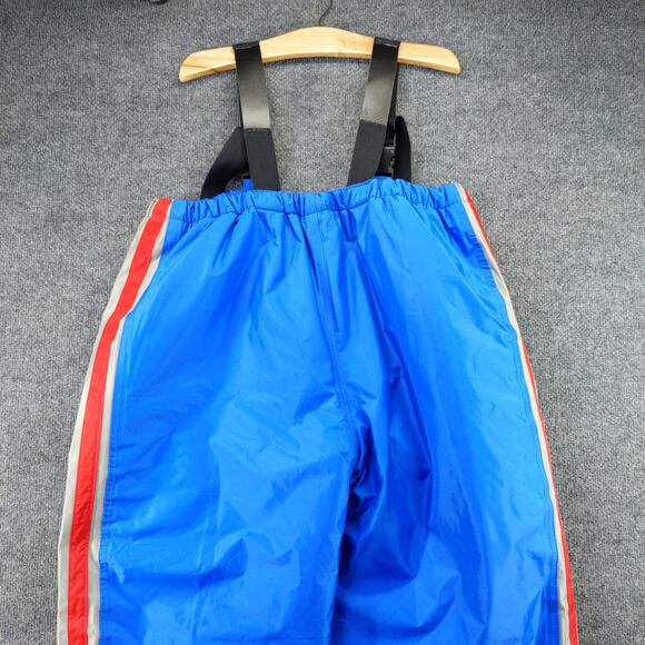 Unbranded Insulated Snow Pants Overalls Size XL Blue Red White Stripes - Picture 8 of 12